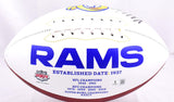 Kyren Williams Autographed Los Angeles Rams Logo Football- Beckett W Hologram *Black Image 3