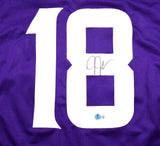Justin Jefferson Autographed Purple Pro Style Jersey - Beckett W Hologram *Black Image 2