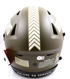 Amari Cooper Autographed Cleveland Browns F/S Salute to Service Speed Flex Helmet-Beckett W Hologram *White Image 4