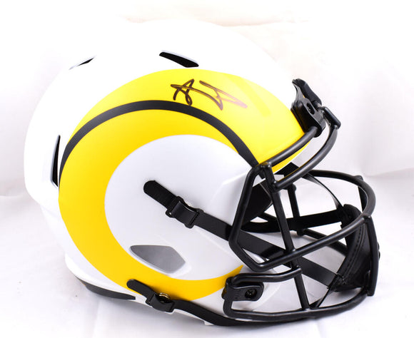 Aaron Donald Autographed Los Angeles Rams F/S Lunar Speed Helmet - Beckett W Hologram *Black Image 1