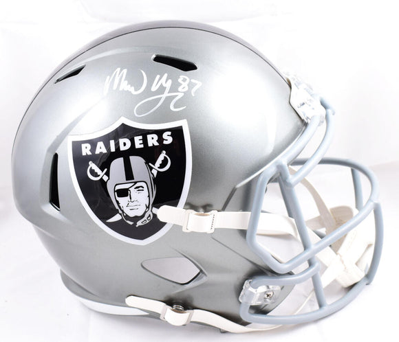 Michael Mayer Autographed Las Vegas Raiders F/S Flash Speed Helmet-Beckett W Hologram *White Image 1