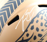 Travis Etienne Jr. Autographed Jacksonville Jaguars F/S Salute to Service 2023 Speed Helmet - JSA *White Image 2