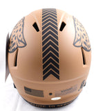 Travis Etienne Jr. Autographed Jacksonville Jaguars F/S Salute to Service 2023 Speed Helmet - JSA *White Image 4