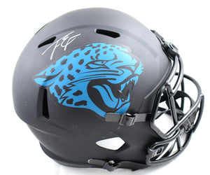 Travis Etienne Jr. Autographed Jacksonville Jaguars F/S Eclipse Speed Helmet - JSA *White Image 1