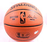 Kareem Abdul-Jabbar Magic Johnson Autographed Spalding NBA Basketball w/HOF - Beckett W Hologram *Silver Image 4