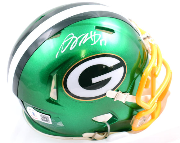 Davante Adams Autographed Packers Flash Speed Mini Helmet WS60665 -Beckett W Hologram *White Image 1