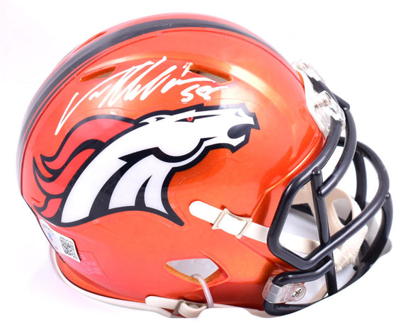 Von Miller Autographed Denver Broncos Flash Speed Mini Helmet- WR64749 Beckett W Hologram *White Image 1