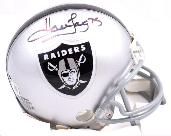 Howie Long Autographed Raiders Mini Helmet - Beckett W Hologram *Black Image 1