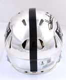 Howie Long Autographed Raiders Chrome Speed Mini Helmet-Beckett W Hologram *Black Image 3