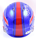 Jim Kelly Thurman Thomas Autographed Buffalo Bills Flash Speed Mini Helmet-Beckett W Hologram *White Image 4