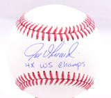 Joe Girardi Autographed Rawlings OML Baseball w/ 4x WS Champs - Beckett W Hologram *Blue Image 1