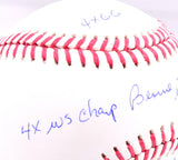 Bernie Williams Autographed Rawlings OML Baseball w/ 4 Inscriptions - Beckett W Hologram *Blue Image 3