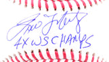Tino Martinez Autographed Rawlings OML Baseball w/ 4x WS Champs - Beckett W Hologram *Blue Image 2