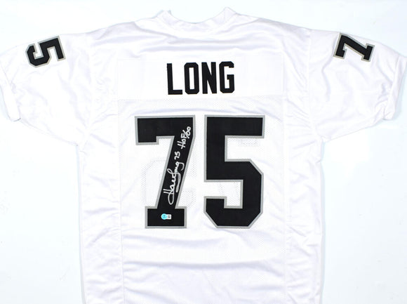 Howie Long Autographed White Pro Style Jersey w/ HOF - Beckett W Hologram *Silver Image 1