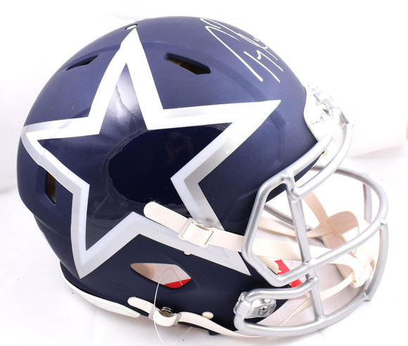 Tony Romo Autographed Dallas Cowboys F/S AMP Speed Authentic Helmet- Beckett W Auth *Silver *WE57614 Image 1