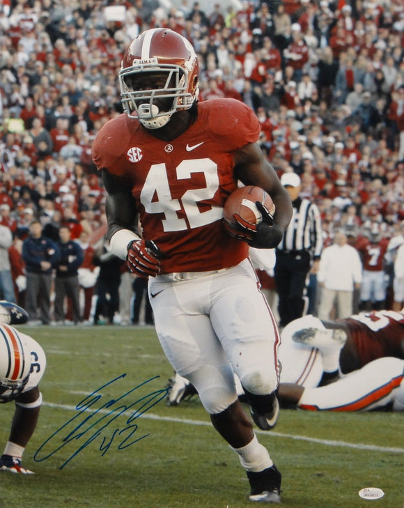 Eddie Lacy Autographed 16x20 Alabama Vertical Running Photo- JSA Authenticated