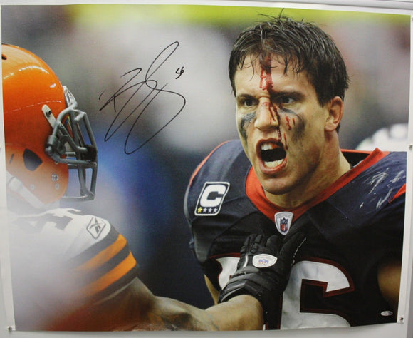 Brian Cushing Autographed Texans 24x30 Bloody Face Canvas- TriStar Authenticated