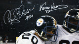 Rocky Bleier Franco Harris Autographed Steelers 16x20 Snowing Photo- JSA Auth