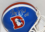 Gary Zimmerman Autographed Denver Broncos TB Mini Helmet W/ HOF and JSA W Image 2