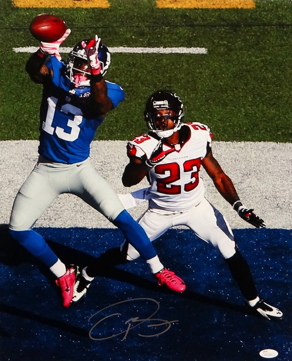 Odell Beckham Autographed 16x20 Giants Against Falcons Photo- JSA W Auth