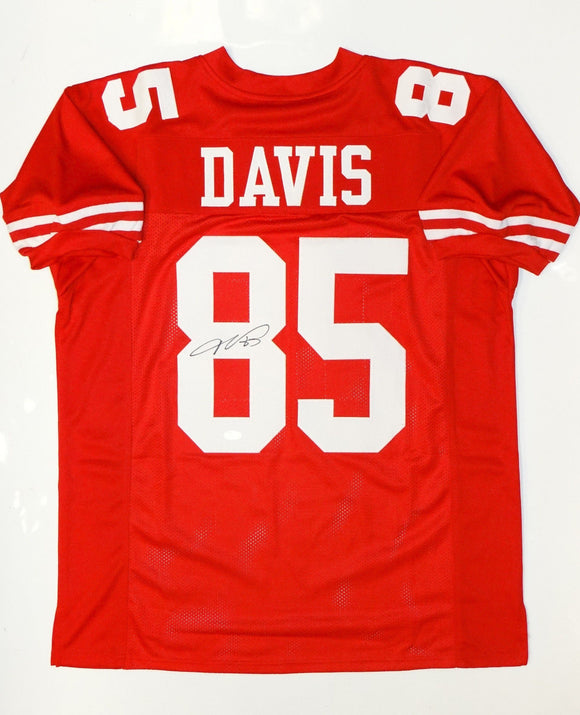 Vernon Davis Signed / Autographed Red Jersey- JSA Authenticated