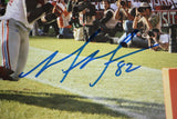 Mario Manningham Autographed 8x10 TD Catch Photo- JSA Authenticated