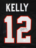Jim Kelly Autographed Black Pro Style Jersey- JSA W Authenticated *2