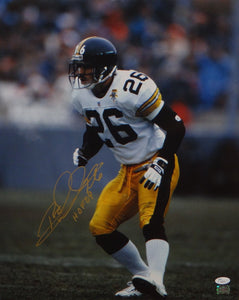 Rod Woodson Autographed *Gold 16x20 Vertical Steelers Photo- JSA Authentictaed