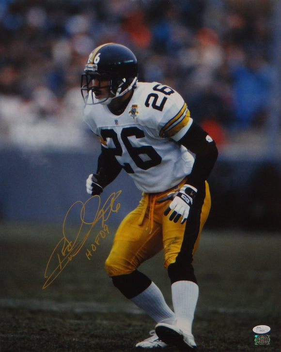 Rod Woodson Autographed *Gold 16x20 Vertical Steelers Photo- JSA Authentictaed