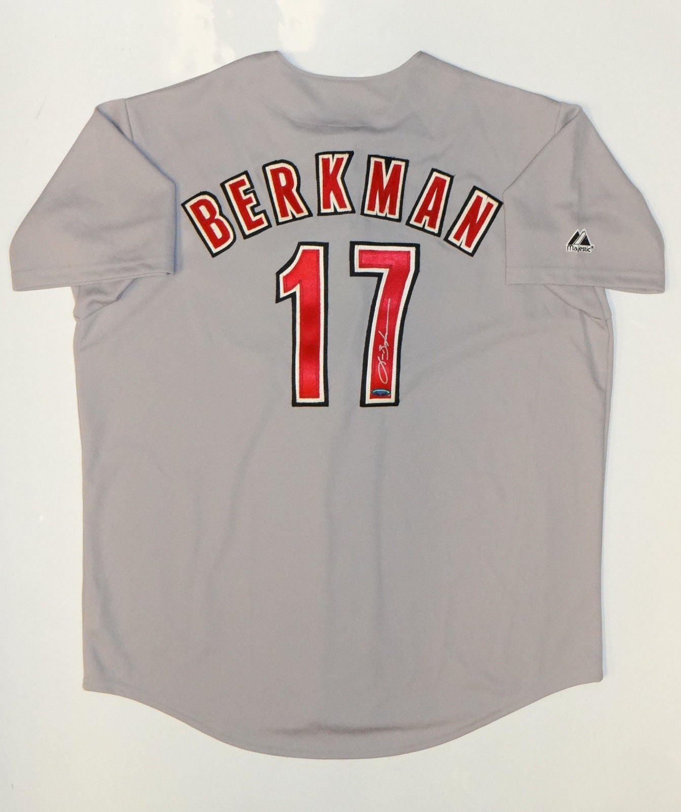 Lance Berkman Autographed Houston Astros Gray Majestic Jersey