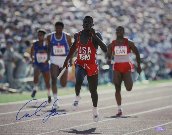 Carl Lewis Autographed 16x20 Front View Running Photo- TriStar Authenticated