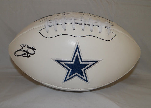 Emmitt Smith Autographed Dallas Cowboys Logo Football- JSA W Authenticated