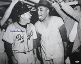 Duke Snider Autographed LA Dodgers 16x20 B&W Beer In Locker Photo- JSA Auth