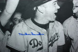 Duke Snider Autographed LA Dodgers 16x20 B&W Beer In Locker Photo- JSA Auth