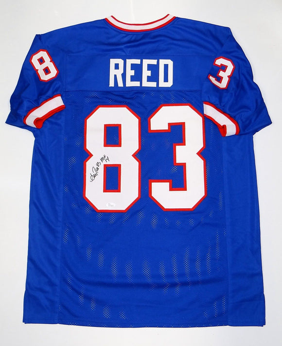 Andre Reed Autographed Blue Pro Style Jersey W/ HOF- JSA W Authenticated