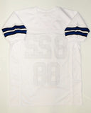 Triplets Aikman Irvin Smith Signed White Pro Style Jersey with HOF - JSA W Auth