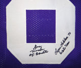 58' National Champs Autographed Purple W/ Yellow Jersey- JSA Auth