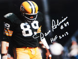 Dave Robinson Autographed Packers 8x10 Standing Over Player Photo W/ HOF- JSA W Auth