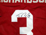 Trent Richardson Autographed Maroon Jersey- JSA Authenticated