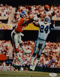 Everson Walls Autographed 8x10 Catch Against Broncos Photo- JSA Authenticated