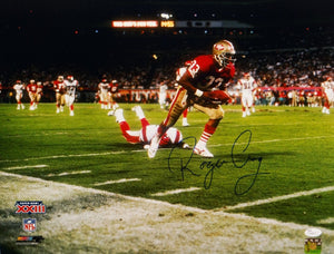 Roger Craig Autographed 49ers 16x20 Running in Super Bowl Photo with JSA W Auth