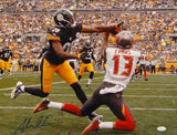 Mike Evans Autographed Tampa Bay 16x20 Catch Against Steelers Photo- JSA W Auth