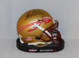 Anquan Boldin Autographed Florida State Seminoles Mini Helmet- JSA W Auth