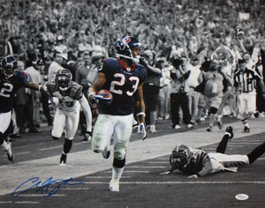 Arian Foster Autographed 16x20 B/W Color Running *Blue Photo- JSA Authenticated