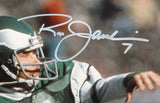 Ron Jaworski Autographed *White Eagles 8x10 Up Close Passing Photo- JSA Auth