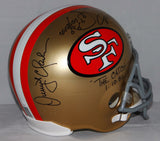 Joe Montana Dwight Clark Signed F/S San Francisco 49ers TB Helmet- JSA W Auth