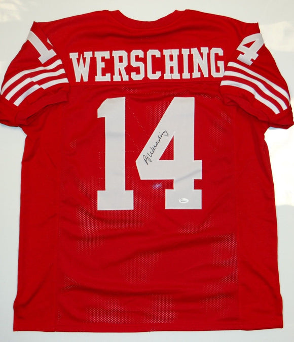 Ray Wersching Signed / Autographed Red Jersey- JSA W Authenticated