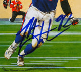 Michael Strahan Autographed New York Giants Goal Line Art Card- JSA W Auth