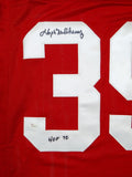 Hugh McElhenny HOF Autographed Red Pro Style Jersey- JSA W Authenticated