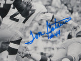Tom Gatewood Autographed 8x10 B&W Horizontal Running Photo- JSA W Authenticated